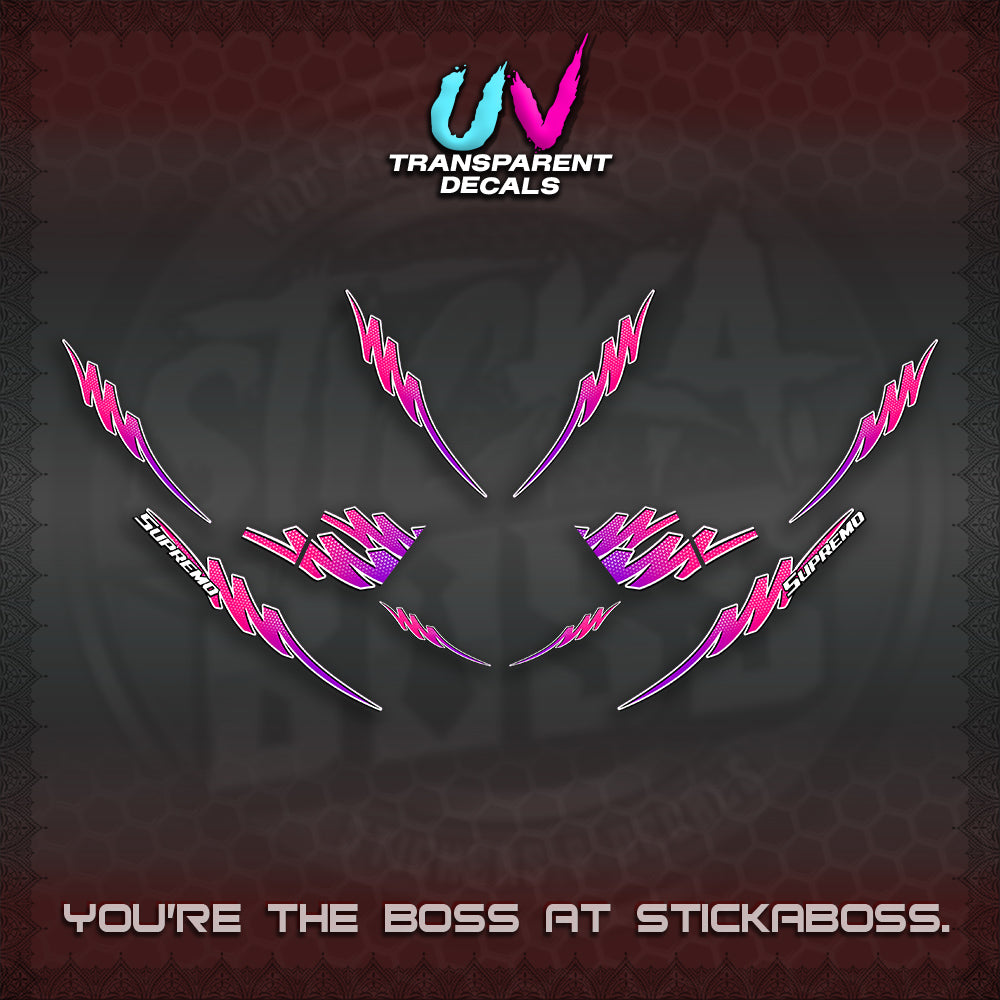 AEROX V2 UV TRANSPARENT STRIPING DECALS (2 TONE PUTRA VIRDIAN)STICKER DECALS By STICKABOSS (Copy)