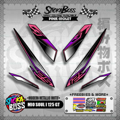 MIO SOUL I 125 GT DECALS ( MODERN METALLIC MOTIF )【WITH FREEBIES】