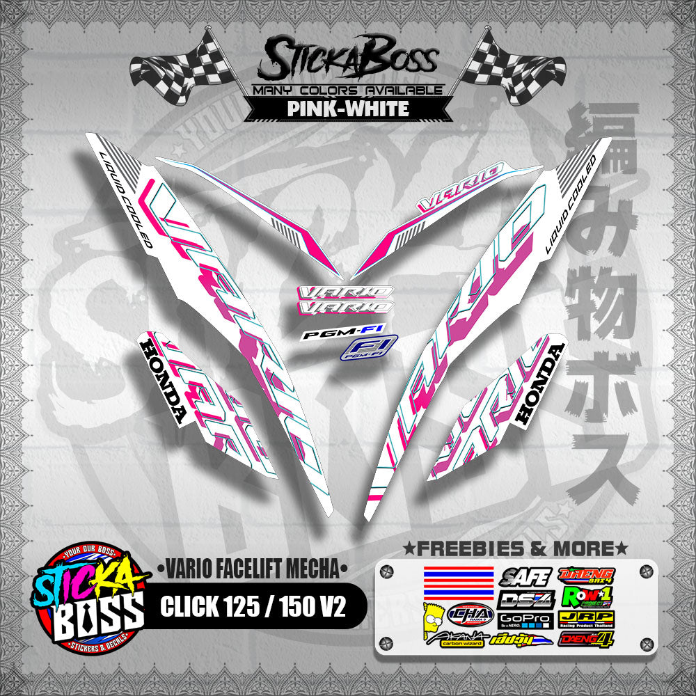 CLICK 125 / 150 V2 DECALS ( VARIO FACELIFT MECHA )【WITH FREEBIES】