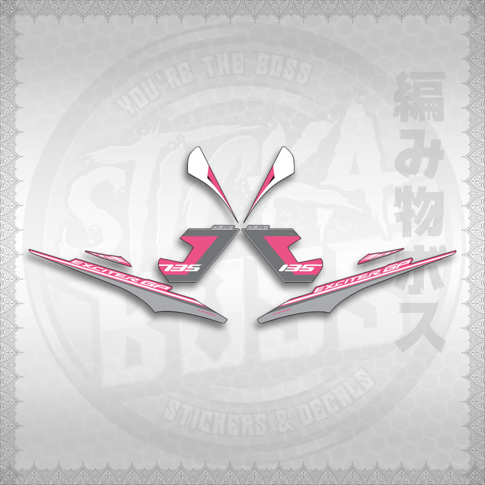 STICKER DECALS for SNIPER 135 MX(S13525EXGP)By STICKABOSS (SOFIE LAMINATED WATERPROOF)