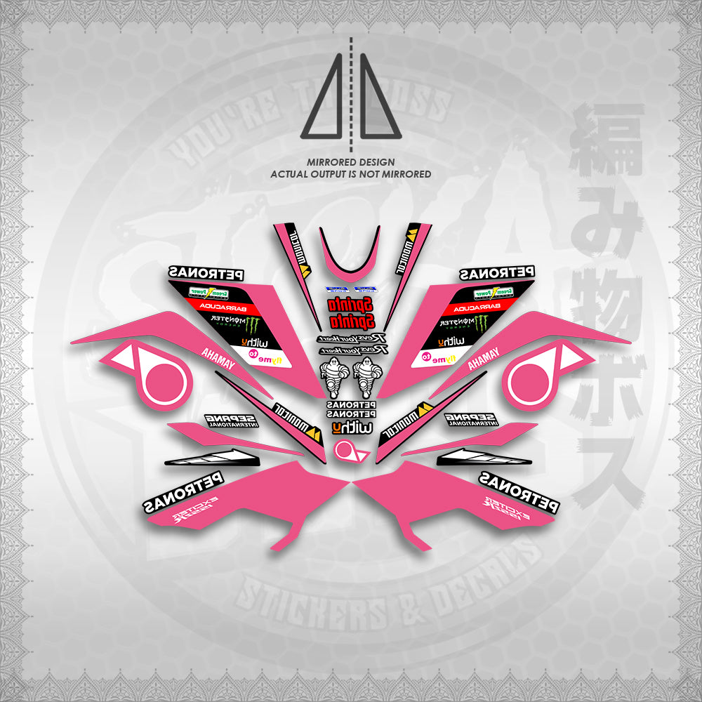 STICKER DECALS for SNIPER 155 MALAYSIAN (S155PEMOSRED) By STICKABOSS (SOFIE LAMINATED WATERPROOF)