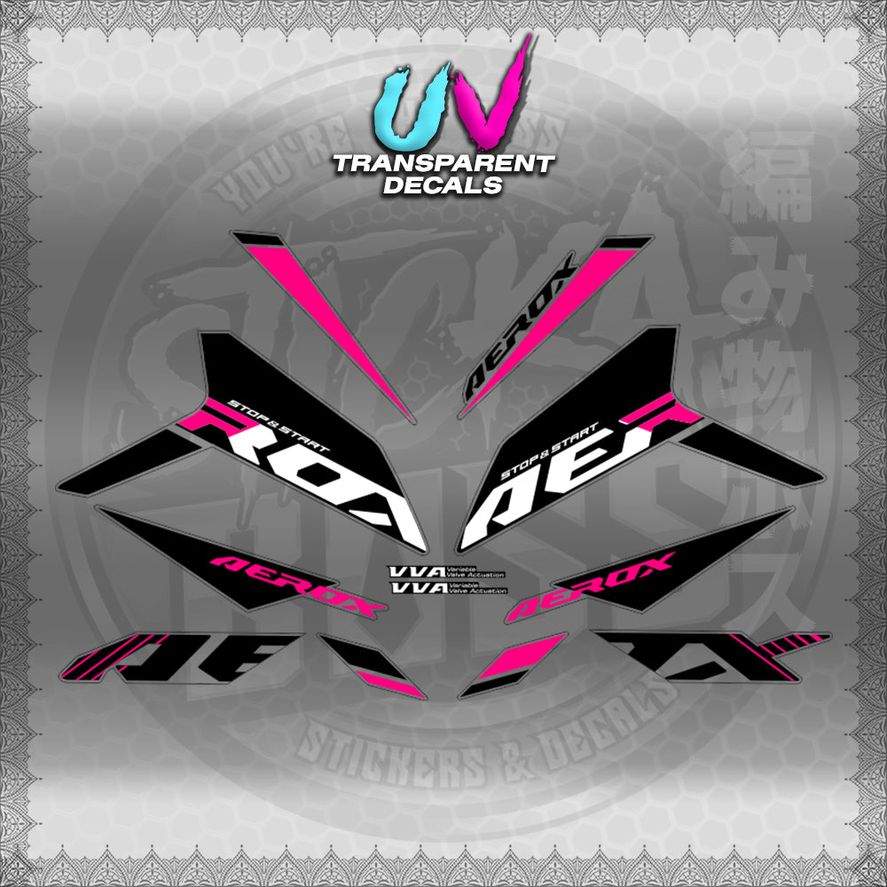 【PREMIUM UV PRINT】TRANSPARENT AEROX V3 ALPHA TURBO INDO (AV3SODE25)【WITH FREEBIES】