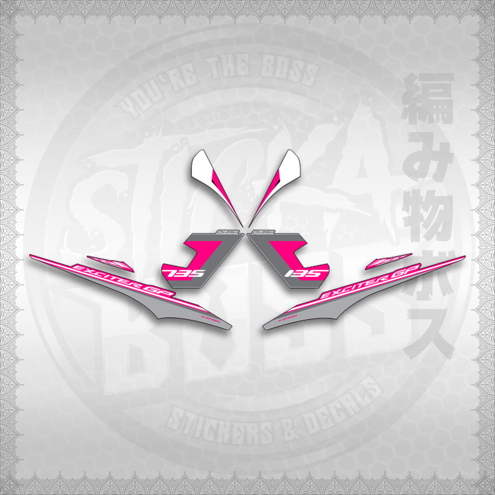 STICKER DECALS for SNIPER 135 MX(S13525EXGP)By STICKABOSS (SOFIE LAMINATED WATERPROOF)