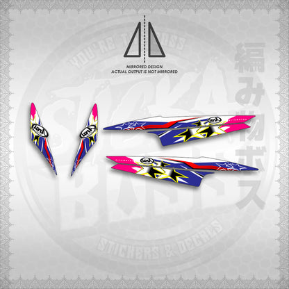 STICKER DECALS for MIO 1 (MIR25BIDESIGN)  By STICKABOSS (SOFIE LAMINATED WATERPROOF)