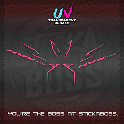 AEROX 155 V2 UV TRANSPARENT STRIPING DECALS (2022 NVX 1-TONE) STICKER KITS BY STICKABOSS