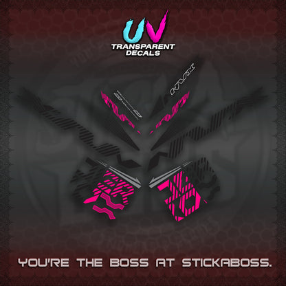 AEROX V2 NVX UV TRANSPARENT DECALS (2024 NEW 001 DESIGN) STICKER DECALS By STICKABOSS