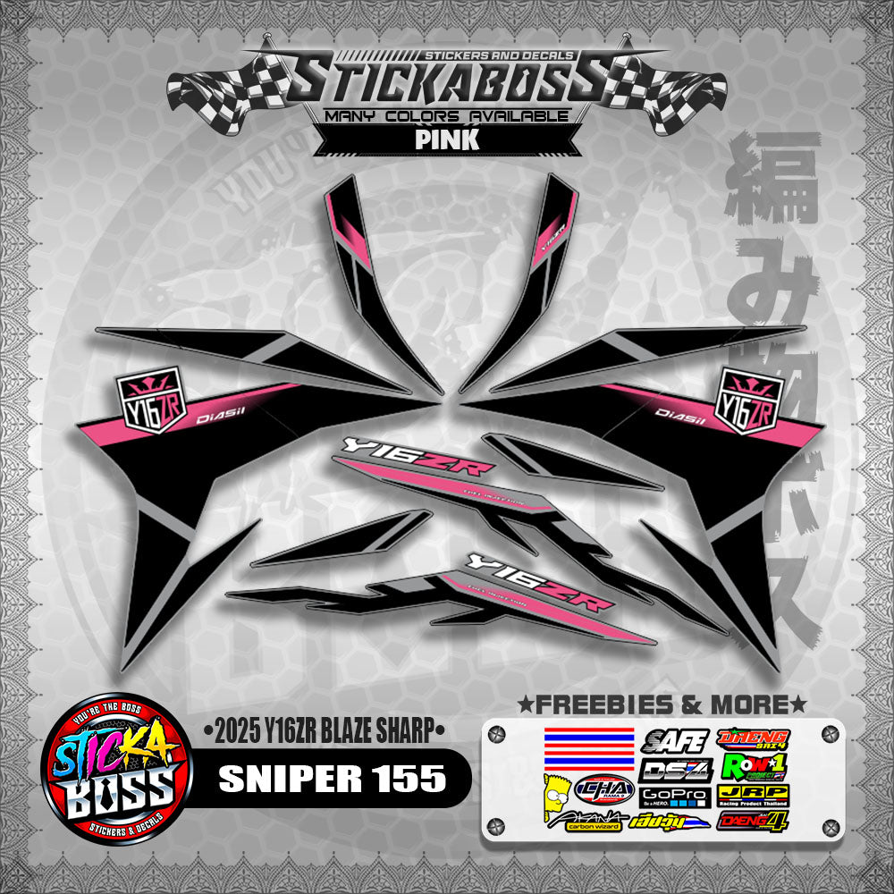 SNIPER 155 STICKER DECALS ( 2025 Y16ZR BLAZE SHARP )【WITH FREEBIES】