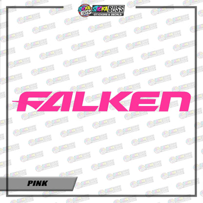 FALKEN STICKER | 40 x 4.5 INCHES | CAR FRONT AND REAR WINSHIELD | VINYL WATERPROOF CUT-OUT STICKER DECALS【Stickaboss】
