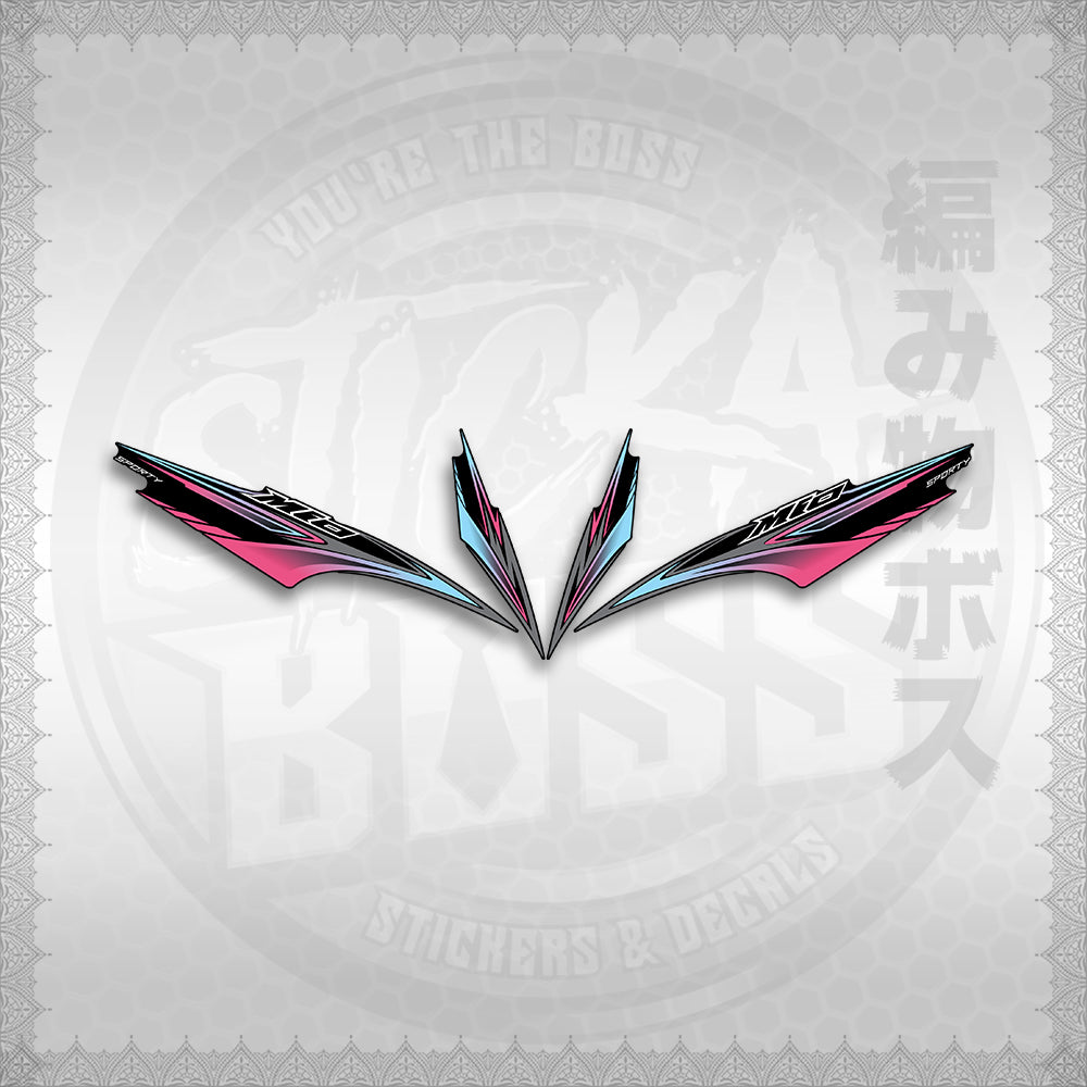 STICKER DECALS for MIO SPORTY / SMILE INDO (MSPMOA4) By STICKABOSS (SOFIE LAMINATED WATERPROOF)