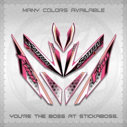 RAIDER 150 Fi SATRIA DECALS (NEW DESIGN 11 11)STICKER DECALS By STICKABOSS