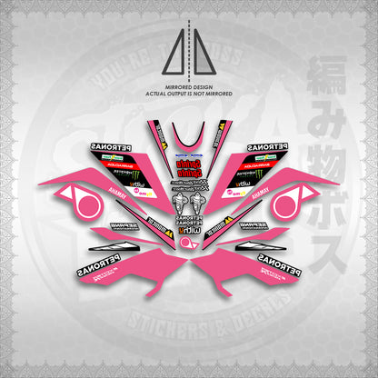 STICKER DECALS for SNIPER 155 MALAYSIAN (S155PEMOSRED) By STICKABOSS (SOFIE LAMINATED WATERPROOF)