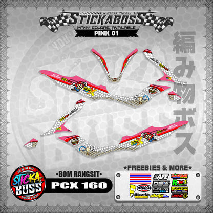 PCX 160 STICKER DECALS (BOM RANGSIT)【WITH FREEBIES】