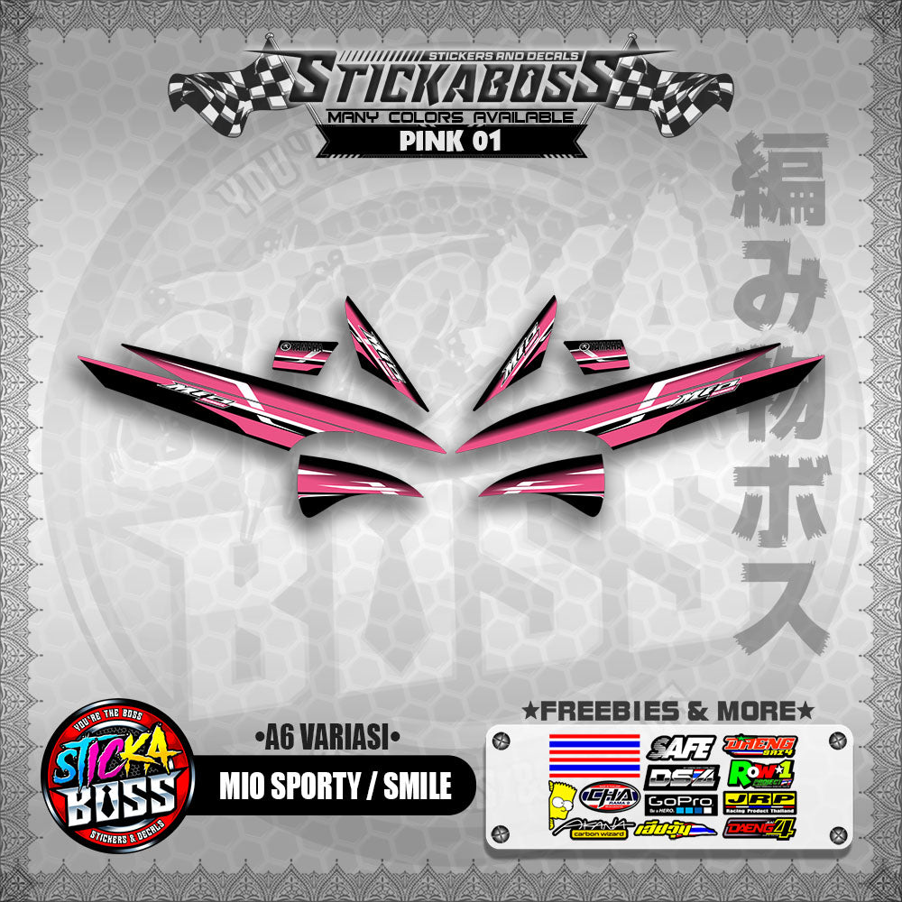 MIO SPORTY / SMILE INDO STICKER DECALS ( A6 VARIASI )【WITH FREEBIES】