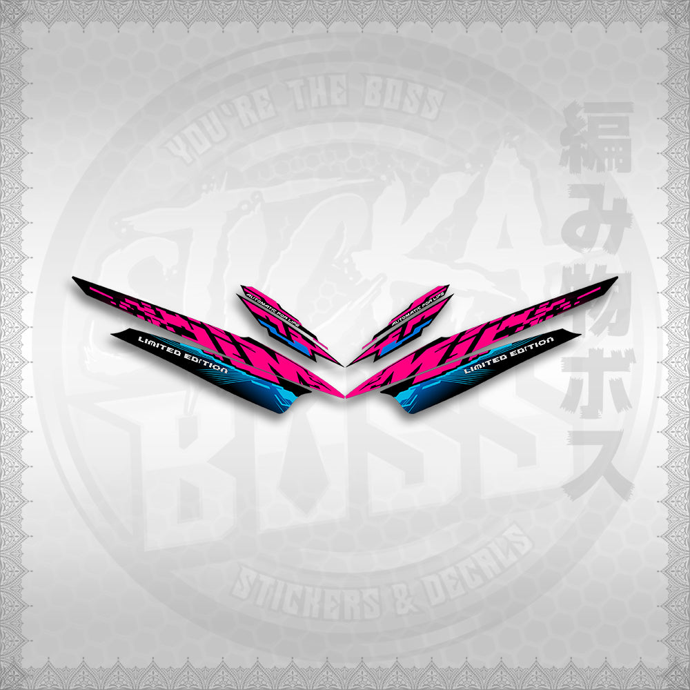 STICKER DECALS for MIO SPORTY (MSP25GLCO) By STICKABOSS (SOFIE LAMINATED WATERPROOF)