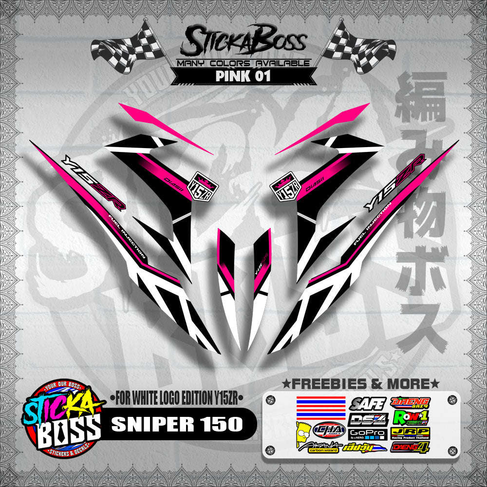 SNIPER 150 DECALS ( WHITE EDITION Y15ZR )【WITH FREEBIES】