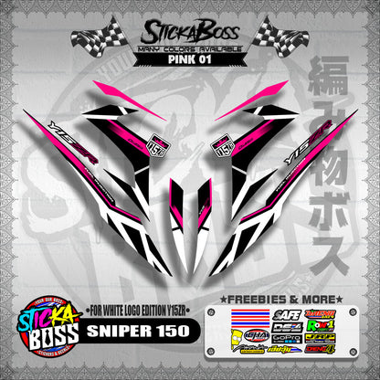 SNIPER 150 DECALS ( WHITE EDITION Y15ZR )【WITH FREEBIES】