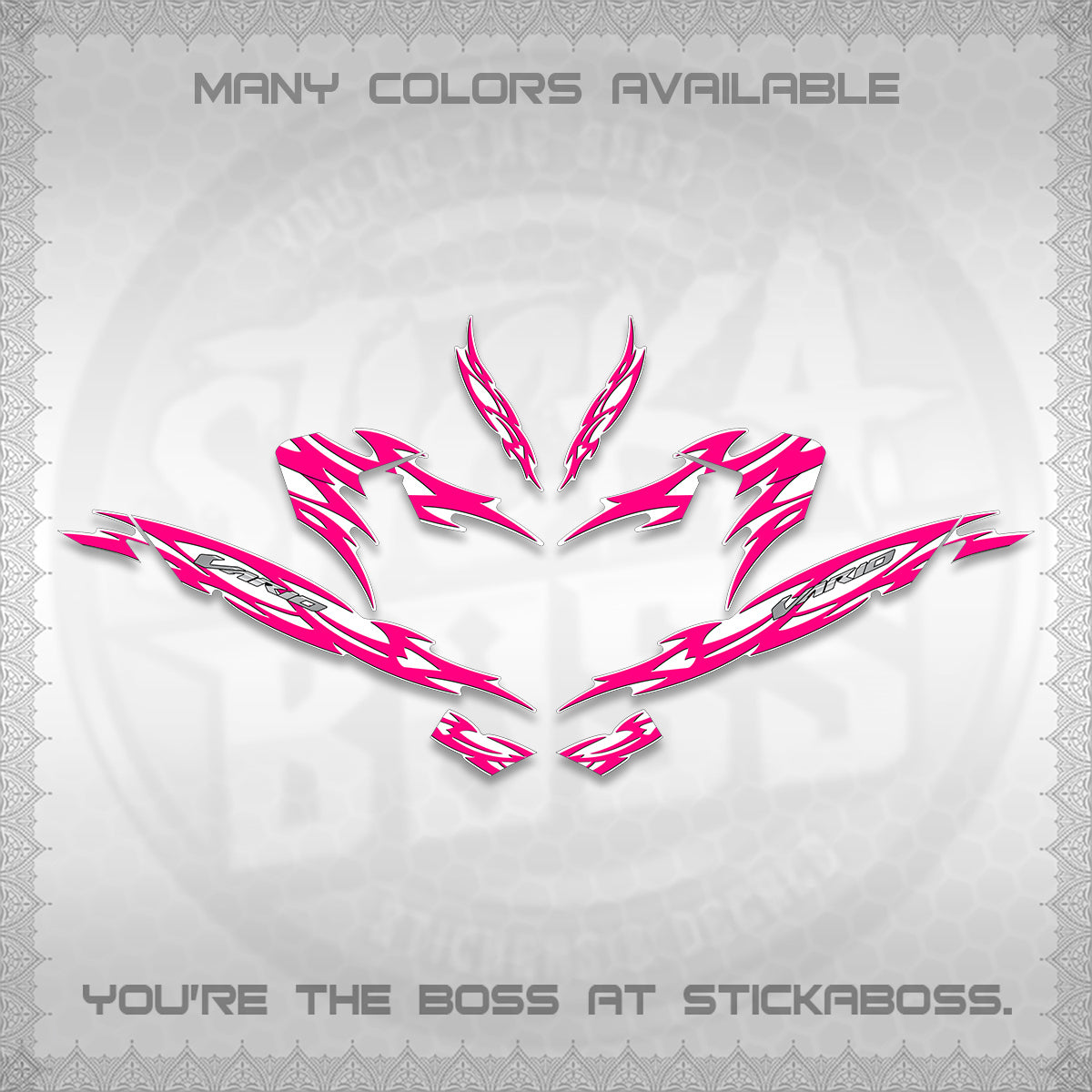 CLICK 125 V4 INDO VARIO FOR WHITE DECALS (2026 NUSANTARA STRIPING) STICKER DECALS By STICKABOSS