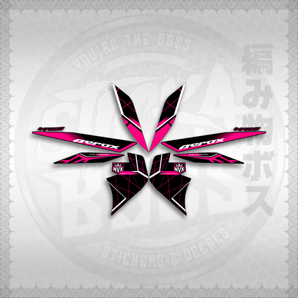 STICKER DECALS for AEROX V2 MALAYSIAN (AV2MAMABO) By STICKABOSS (SOFIE LAMINATED WATERPROOF)