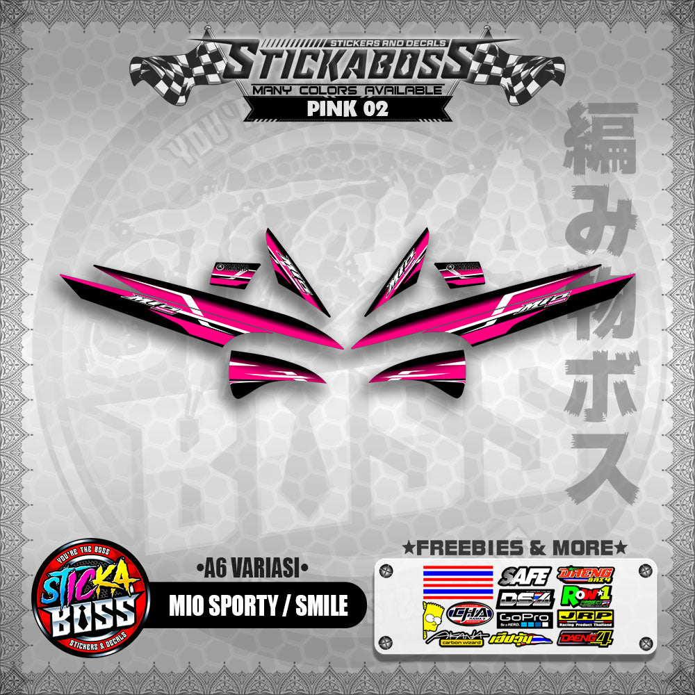 MIO SPORTY / SMILE INDO STICKER DECALS ( A6 VARIASI )【WITH FREEBIES】