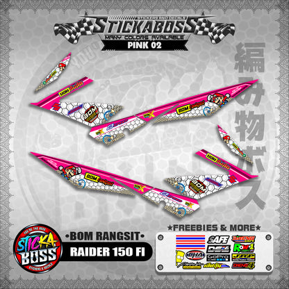 RAIDER 150 FI INDO DECALS ( BOM RANGSIT )【WITH FREEBIES】