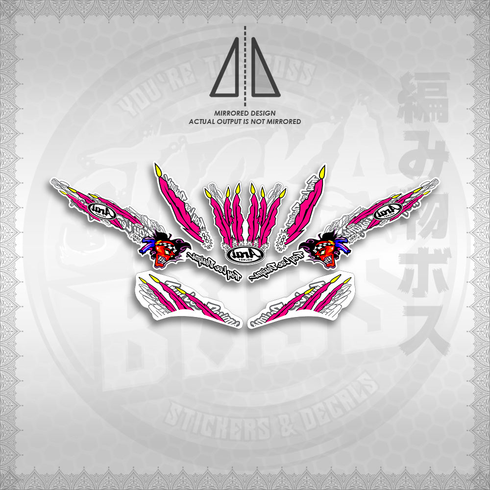 STICKER DECALS for MIO SPORT SMILE FOR WHITE (MSPSTARAP) By STICKABOSS (SOFIE LAMINATED WATERPROOF)