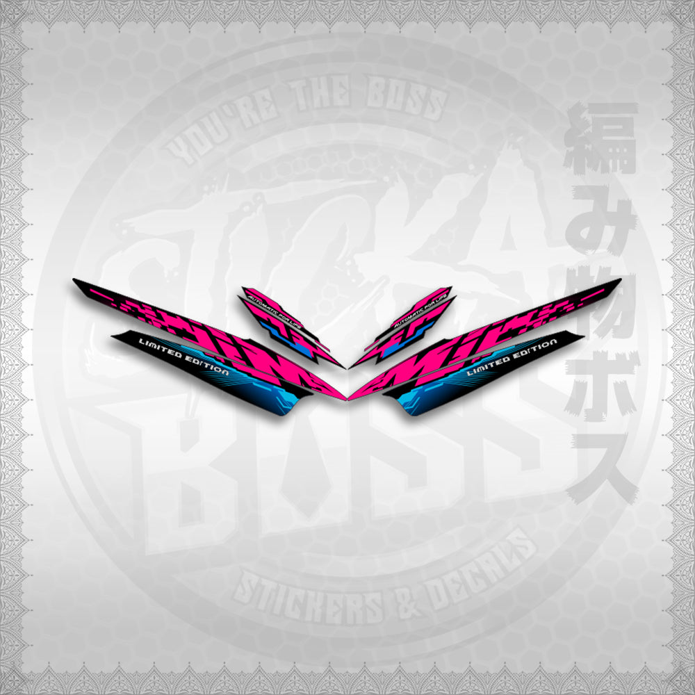 STICKER DECALS for MIO SPORTY (MSP25GLCO) By STICKABOSS (SOFIE LAMINATED WATERPROOF)