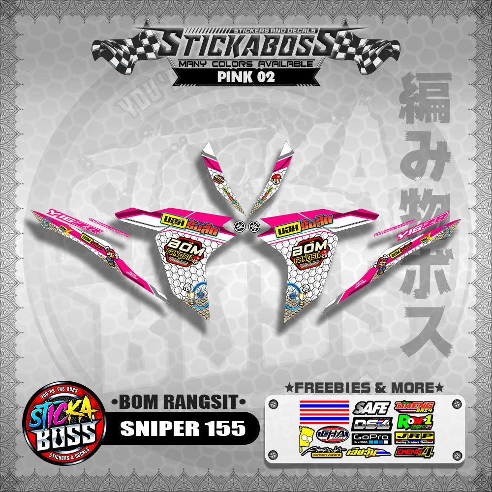 SNIPER 155 INDO DECALS ( BOM RANGSIT )【WITH FREEBIES】