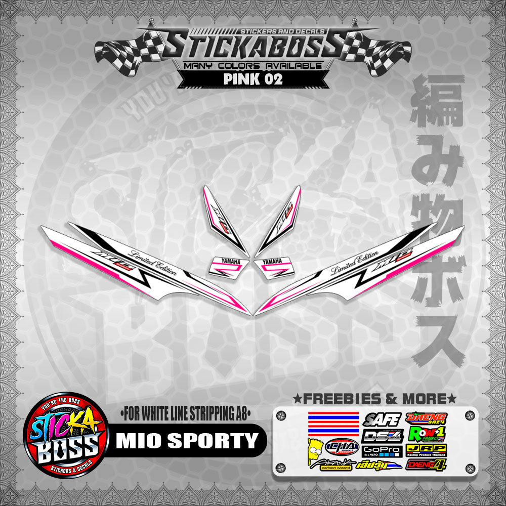 MIO SPORTY INDO DECALS ( FOR WHITE LINE STRIPPING A8 )【WITH FREEBIES】