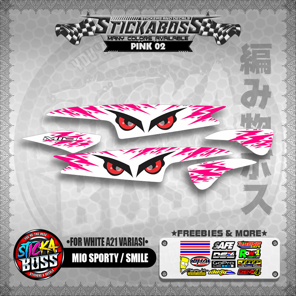 MIO SPORTY / SMILE INDO STICKER DECALS ( FOR WHITE A21 VARIASI)【WITH FREEBIES】