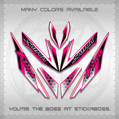 RAIDER 150 Fi SATRIA DECALS (NEW DESIGN 11 11)STICKER DECALS By STICKABOSS
