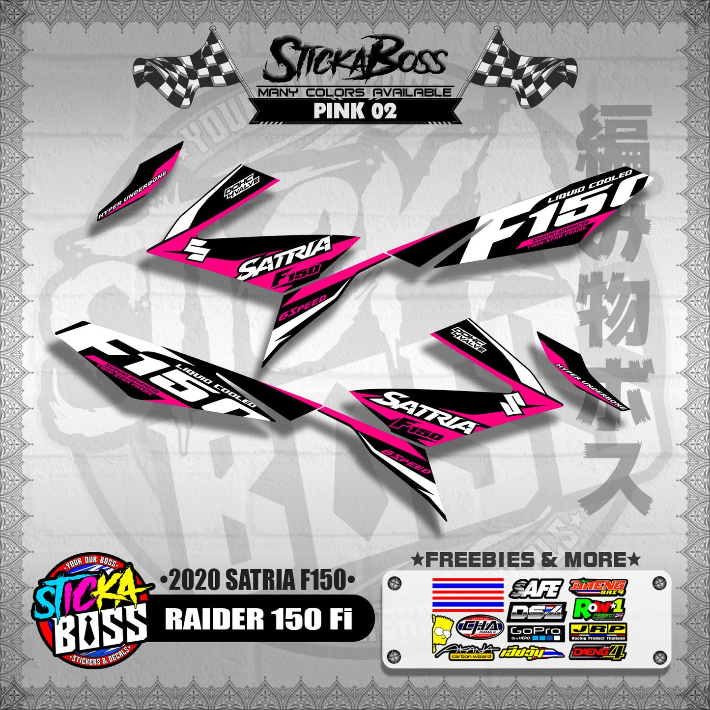 RAIDER 150 Fi DECALS ( 2020 SATRIA F150 )【WITH FREEBIES】