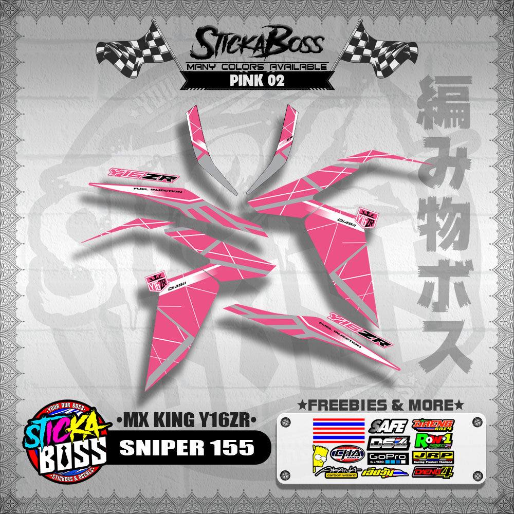 SNIPER 155 DECALS ( MX KING Y16ZR )【WITH FREEBIES】