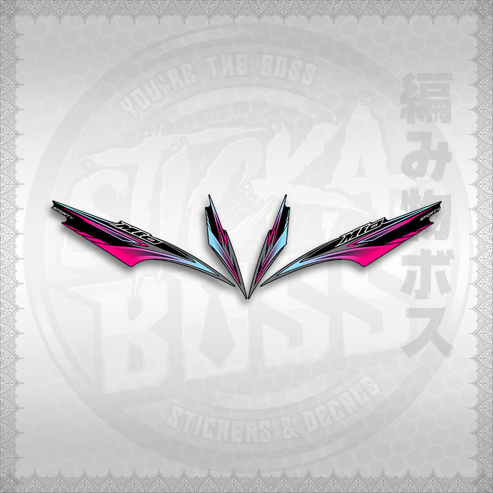STICKER DECALS for MIO SPORTY / SMILE INDO (MSPMOA4) By STICKABOSS (SOFIE LAMINATED WATERPROOF)