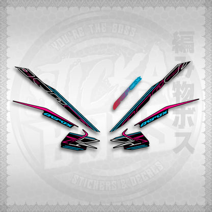 STICKER DECALS for AEROX V3 ALPHA TURBO INDO (AV3CYCI) By STICKABOSS (SOFIE LAMINATED WATERPROOF)
