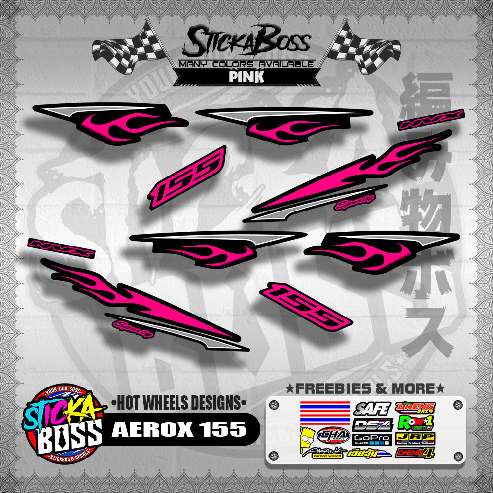 AEROX 155 DECALS ( HOT WHEELS DESIGNS )【WITH FREEBIES】