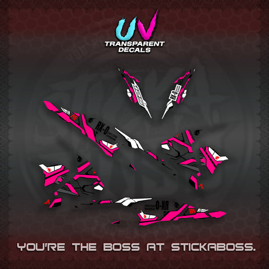 CLICK V2 UV TRANSPARENT VARIO DECALS (RX-O UNICORN GD)STICKER DECALS By STICKABOSS