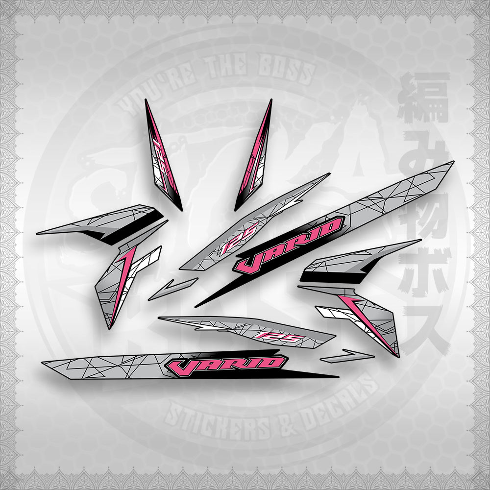 STICKER DECALS for CLICK 125 V3 ( CV3VASTTEDE ) By STICKABOSS (SOFIE LAMINATED WATERPROOF)