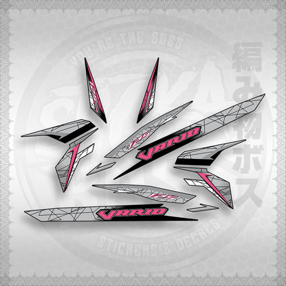 STICKER DECALS for CLICK 125 V3 ( CV3VASTTEDE ) By STICKABOSS (SOFIE LAMINATED WATERPROOF)