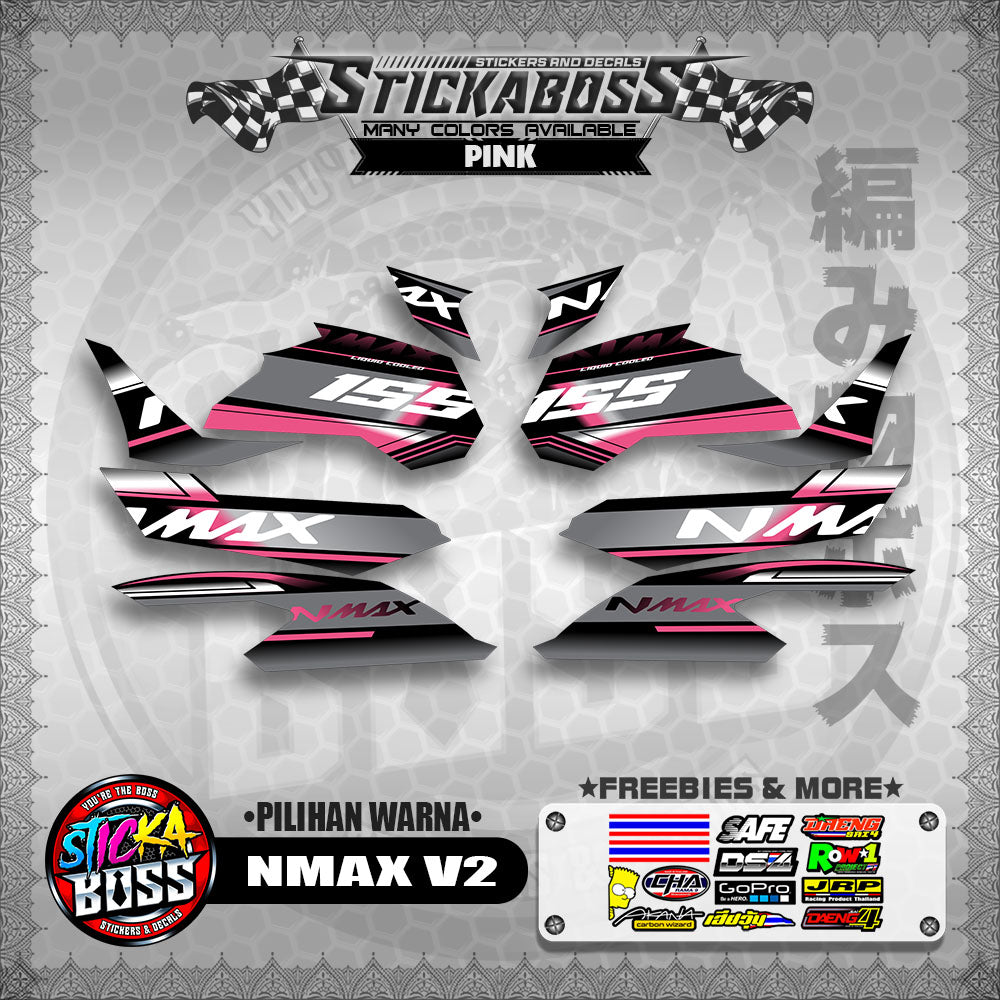 NMAX V2 MALAYSIAN STICKER DECALS ( PILIHAN WARNA )【WITH FREEBIES】