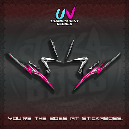 【PREMIUM UV PRINT】TRANSPARENT CLICK V2  VARIO DECALS(2026 CUSTOM 001 DESIGN)By STICKABOSS