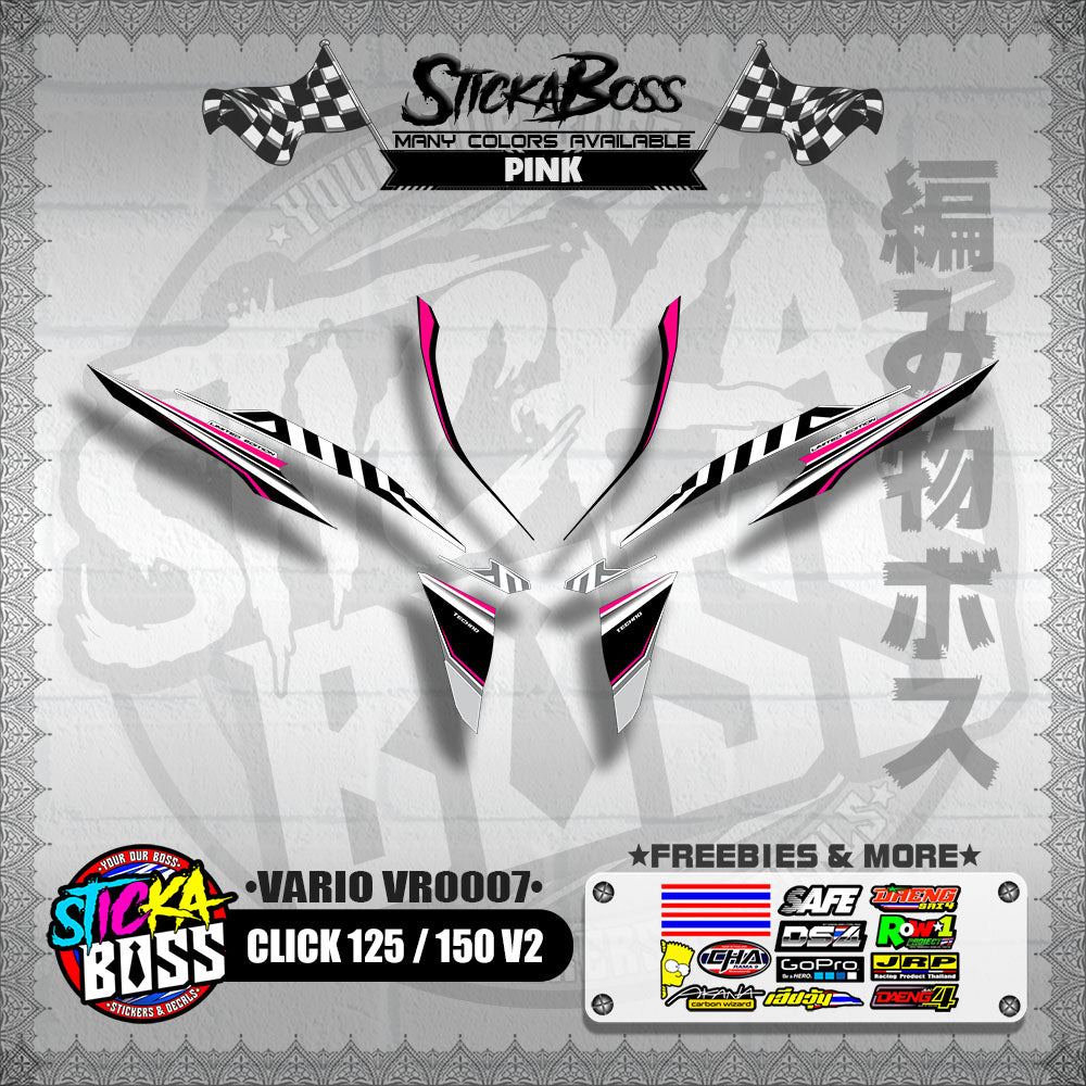 CLICK 125 / 150 V2 DECALS ( VARIO VR0007 )【WITH FREEBIES】