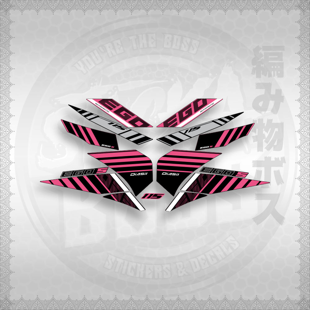 STICKER DECALS for MIO SOUL 115 CARB (MSICEGSBA) By STICKABOSS (SOFIE LAMINATED WATERPROOF)