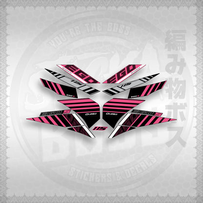 STICKER DECALS for MIO SOUL 115 CARB (MSICEGSBA) By STICKABOSS (SOFIE LAMINATED WATERPROOF)