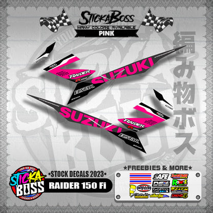 RAIDER 150 Fi ( STOCK DECALS 2023 )【WITH FREEBIES】