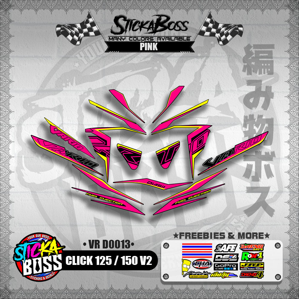 CLICK 125 / 150 V2 DECALS ( VR D0013 )【WITH FREEBIES】