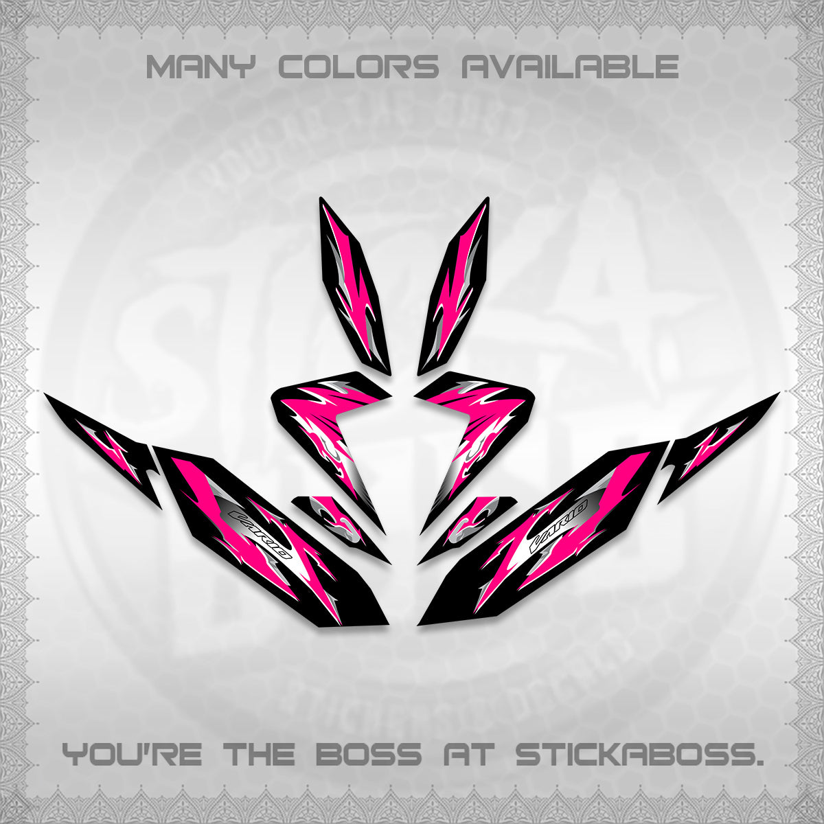 CLICK 125 V4 VARIO DECALS (2026 MODERN TRIBAL DESIGN) STICKER KITS By STICKABOSS