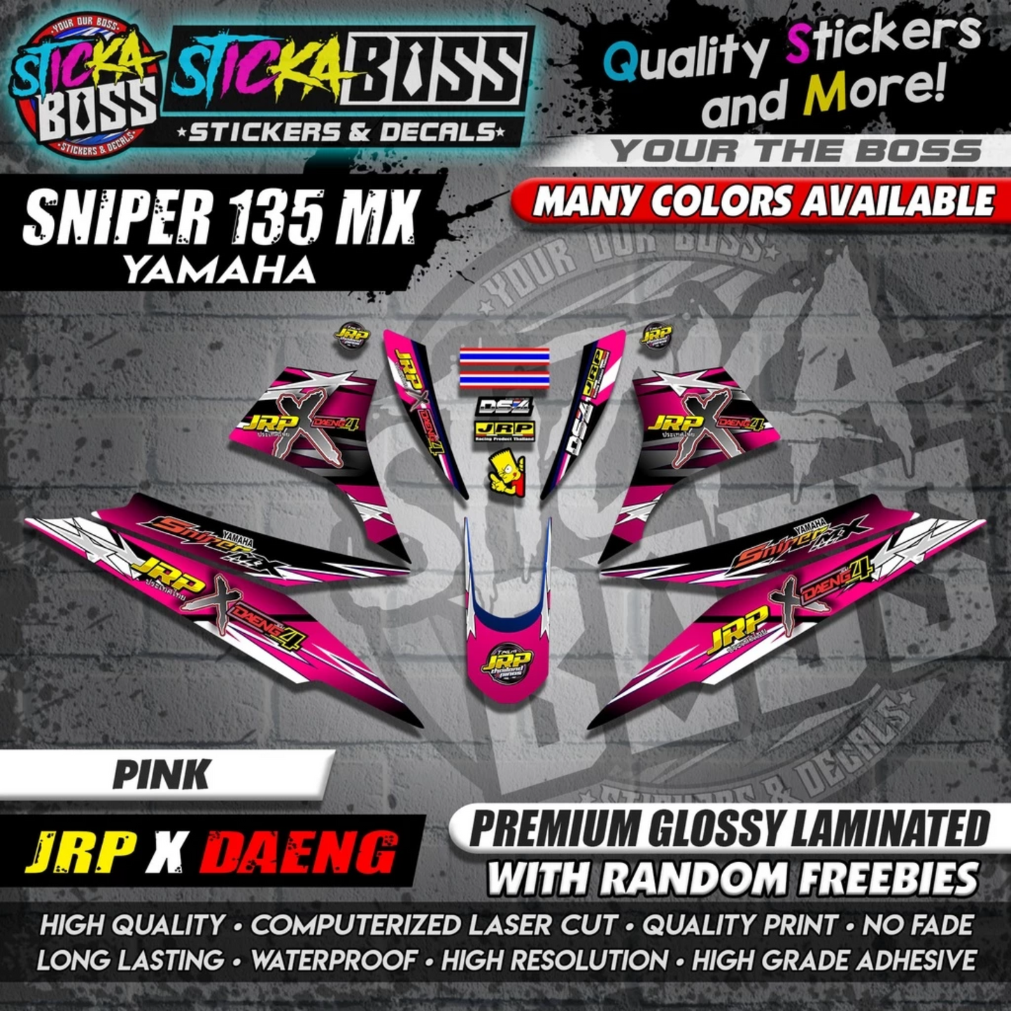 Sniper 135 MX Thailand Decals ( JRP x DAENG )【WITH FREEBIES】