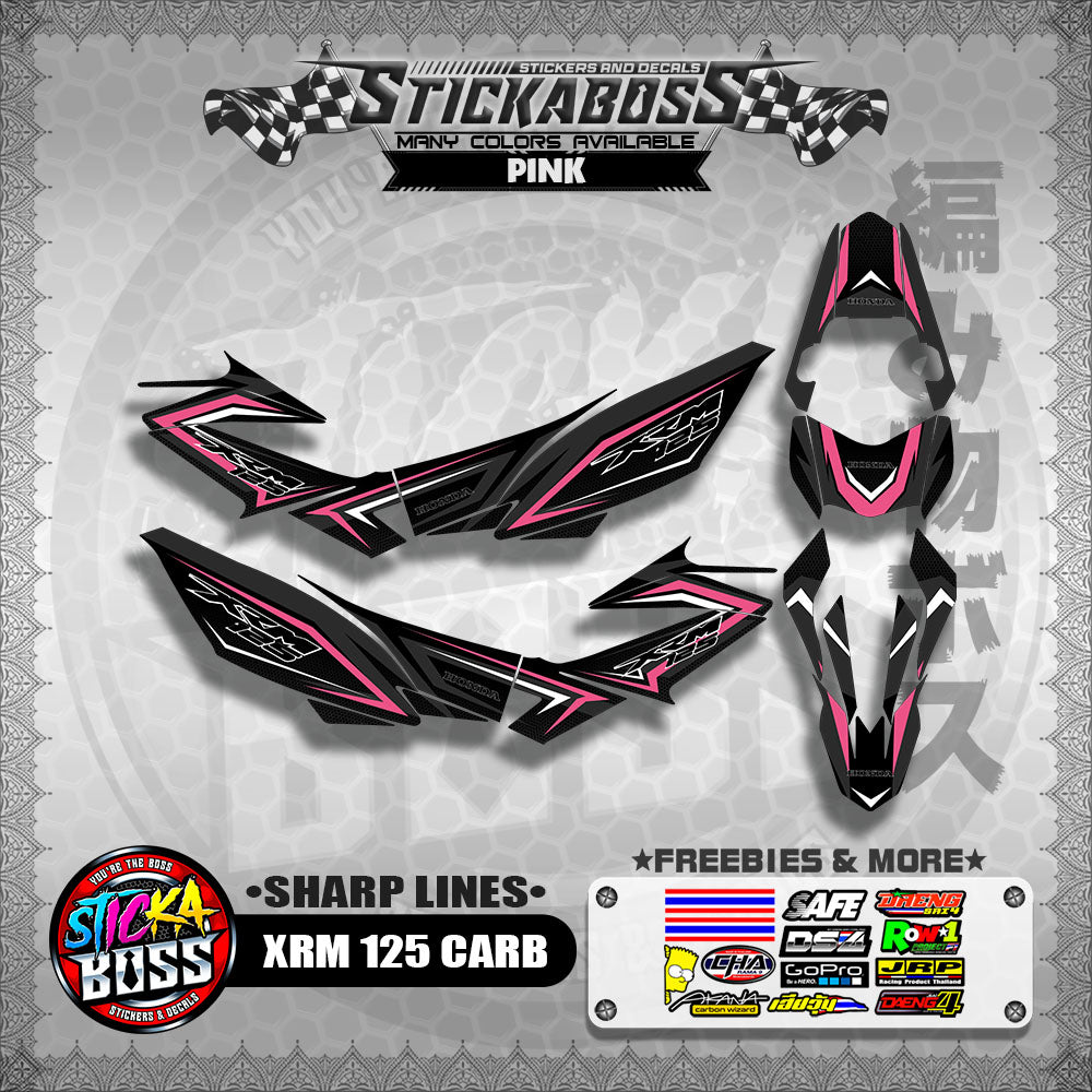 XRM 125 CARB STICKER FULL DECALS ( SHARP LINES )【WITH FREEBIES】