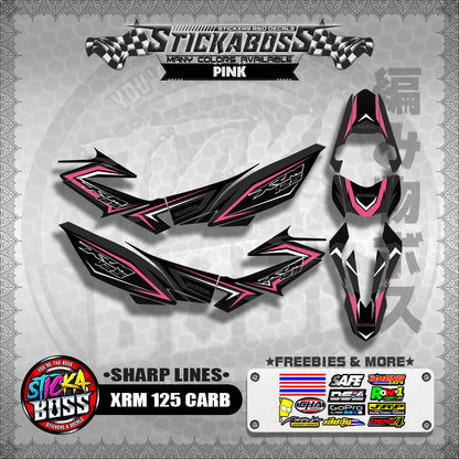 XRM 125 CARB STICKER FULL DECALS ( SHARP LINES )【WITH FREEBIES】
