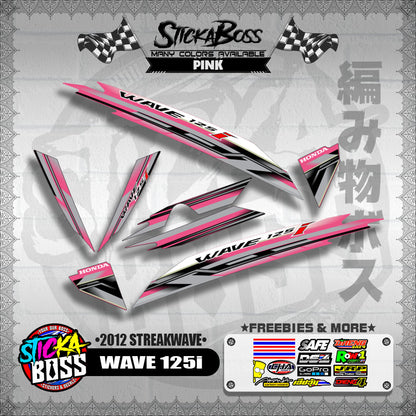 WAVE 125i DECALS ( 2012 STREAKWAVE )【WITH FREEBIES】